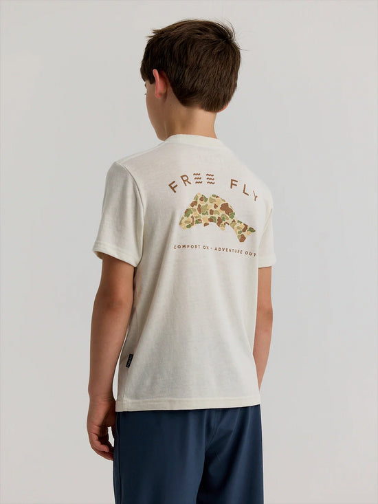 Free Fly Youth Vintage Camo Redfish Tee
