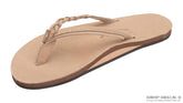 Rainbow Sandals Women's Flirty Braid- Single Layer Premier Leather 1/2" Narrow Strap with Braid