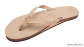 Rainbow Sandals Women's Single Layer Premier Leather with Arch Support and a 1/2" Narrow Strap