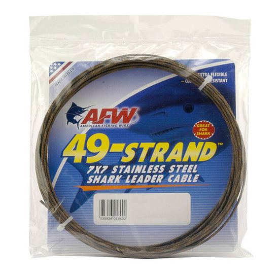 AFW 49 Strand 7x7 Stainless Steel Shark Leader Cable