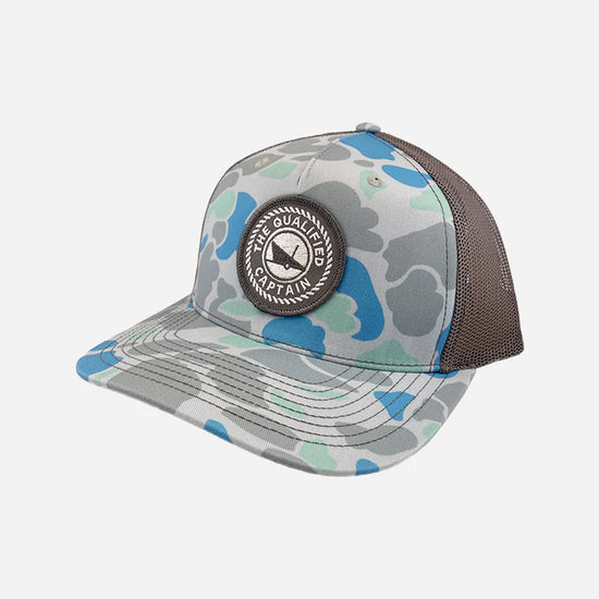 The Qualified Captain Duck Camo Embroidered Patch Trucker Hats