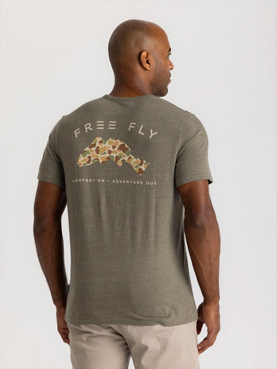 Free Fly Vintage Camo Redfish Pocket Tee