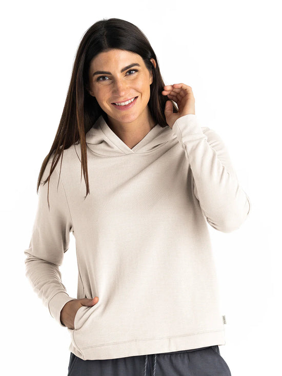 Free Fly Women's Bamboo Lightweight Fleece Cropped Hoodie