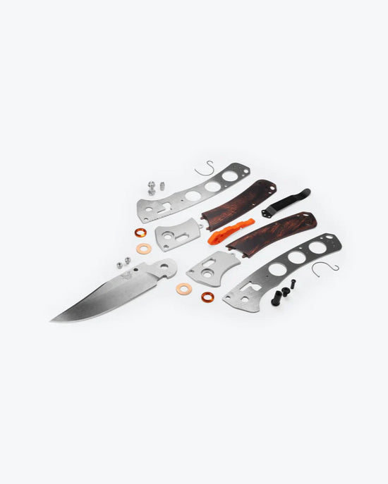 Crooked River | Gray Aluminum & Wood | Clip-point