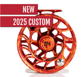 2025 Custom Iconic Magma Red/Orange Splatter Fly Reel 11 Plus