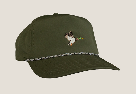 Poncho Green Mallard Rope Hat