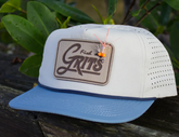 Fish and Grits Fly Patch Perforated Technical Rope Hat - Blue Steel