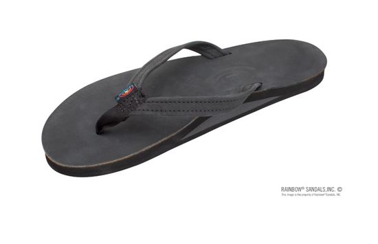 Rainbow Sandals Women's Single Layer Premier Leather with Arch Support and a 1/2" Narrow Strap