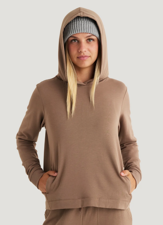Free Fly Women's Bamboo Lightweight Fleece Cropped Hoodie