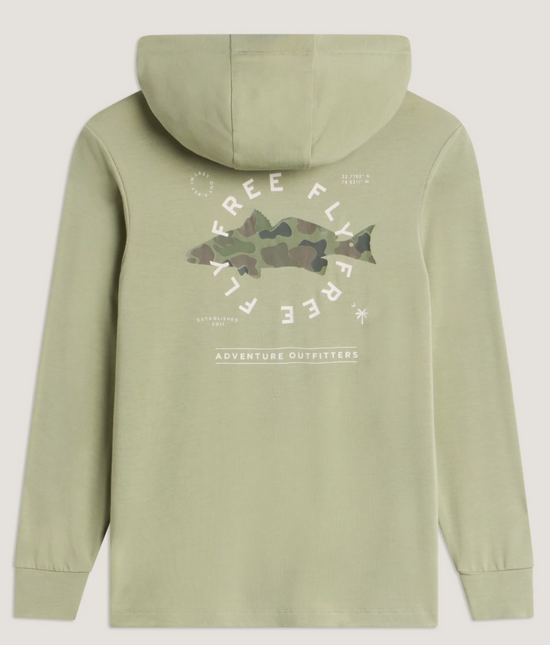 Free Fly Youth Bamboo Shade Graphic Hoodie