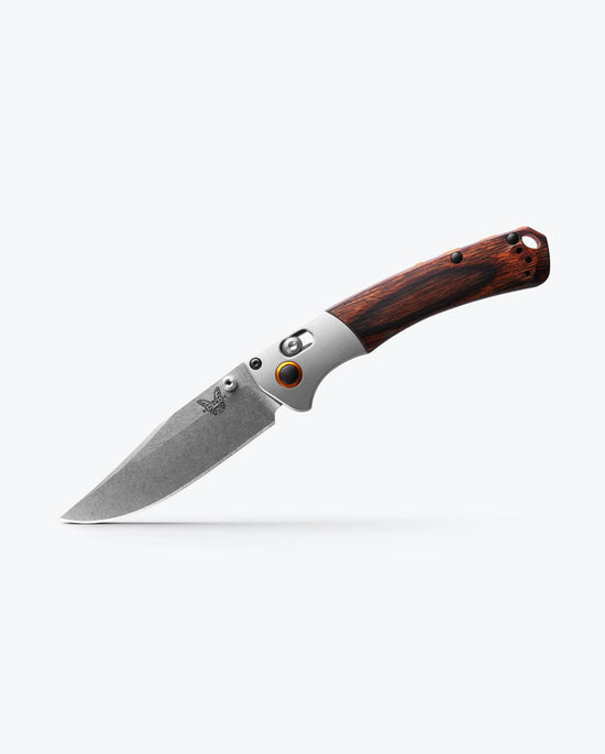 Mini Crooked River Gray Aluminum And Wood Clip-Point