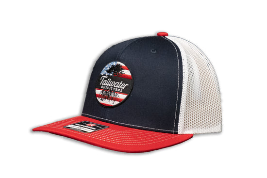 Tailwater Outfitters 6 Panel Flag Patch Trucker