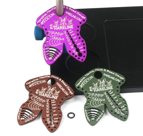Hareline Hackle, Hook, and Bead Gauge