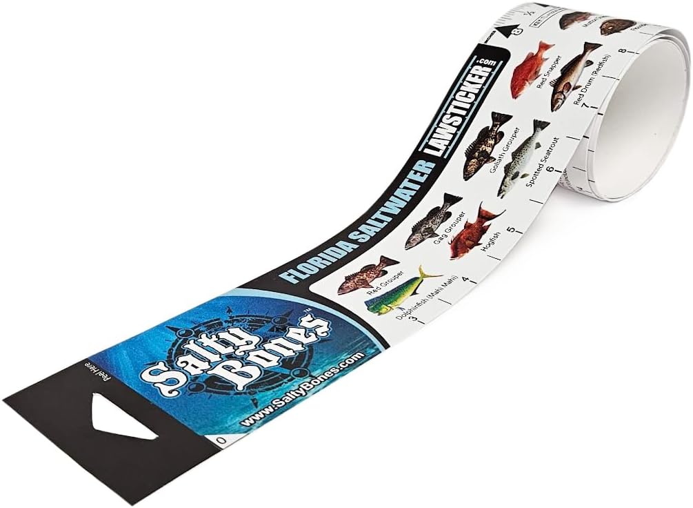 Salty Bones Florida Saltwater Vinyl Fishing Ruler – Tailwater Outfitters