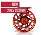2025 Custom Iconic Magma Red/Orange Splatter Fly Reel 5 Plus