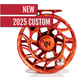 2025 Custom Iconic Magma Red/Orange Splatter Fly Reel 11 Plus