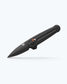 Lowden Black G10 Spear-Point knife, angled tip down