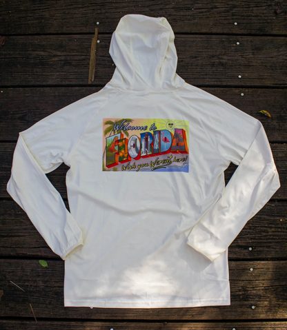 Fish and Grits Wish You Weren't Here MicroVent Sun Hoodie